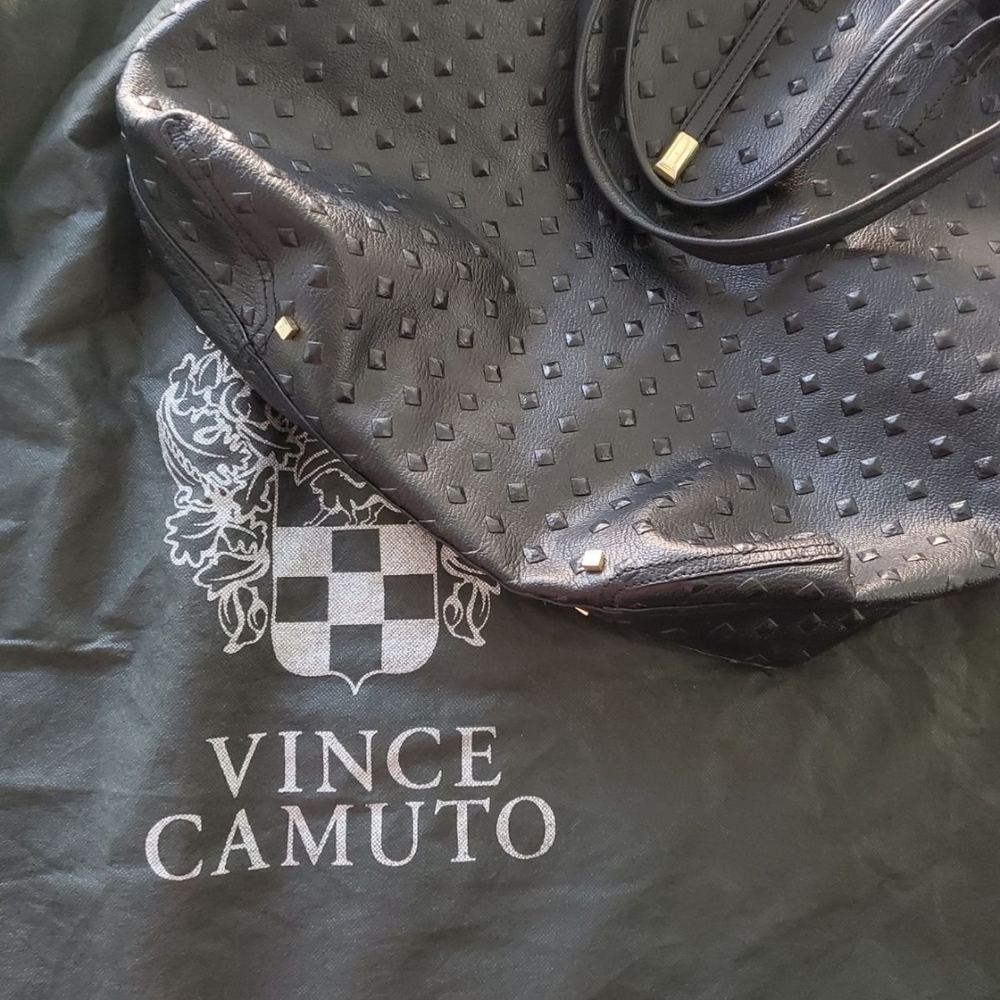 Vince Camuto Black Embossed Tote